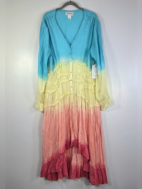 For The Republic Dresses & Skirts - NWT FOR THE REPUBLIC SUNSET STRIPE OMBRE BOHO MAXI DRESS.